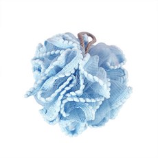 沐浴球不散浴球花超柔軟搓澡起泡球男女大號浴花洗澡球清潔擦背, 天藍色:50g裸裝, 1個