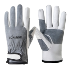 알곤 용접장갑 가시장갑 내열 작업 장갑 - 나르웨일통상, 백색 + 회색 - ( 프리미엄 ), 1세트