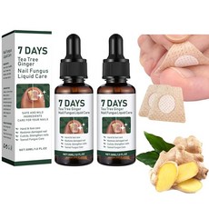 7일 티트리 생강 네일 트리트먼트 Clysburtuony 진저 세럼 및 30ml 리퀴드 세럼 20개의 리뉴얼 패치 큐티클 케어 2팩 (표준-A) 224686, 7일 티트리 생강 네일 트리트먼트, Clysburtuo, 2