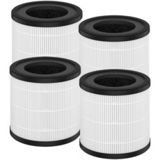 KJ150 KJ910 SY910 교체 필터 Druiap KJ150 Muliap 및 Generic KJ910 Cwxwei SY910 모델 공기 청정기 H13 트루 헤파 필, 4팩