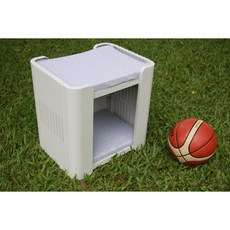 多吉狗屋 中型透氣貓狗屋 茶几 雙層設計, 淺灰色, 1個