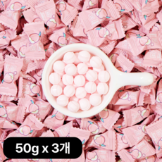 무설탕 비타민C 건강 민트 식당용 알사탕 샤오커오라 캔디 복숭아맛, 3개, 50g