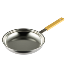 마르쿠진 인덕션 겸용 무연마제 통5중 316 스테인리스 후라이팬 + 실리콘 손잡이 커버 세트 코튼옐로우, 1개, 24cm