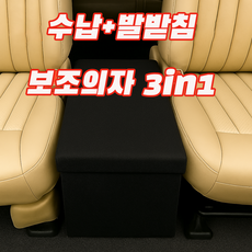 에코스윗 차량 보조의자 간이 수납 스툴 트렁크 정리함 현관 벤치, 블랙