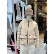 엘르골프BC 여성 겨울 허리 주름 포인트 경량 덕다운 점퍼 6J82002