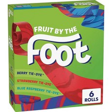 Fruit By The Foot 과일 맛 간식 베리 홀치기 염색 및 딸기 홀치기 염료 패밀리 팩 18롤 382.7g(13.5온스), Berry Variety Pack, 6 Count (Pack of 1)