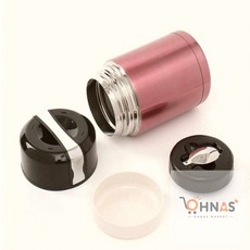 오나스3호 간편조리 보온죽통 로즈레드 1L 온수물통