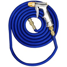 伸縮水管 高壓噴槍組, 藍色, 15m