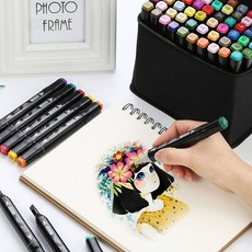 80색 마카펜 디자인 마카세트 미술 드로잉펜, 1개