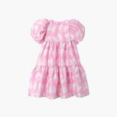 [키앙] 리본범벅 빅퍼프 드레스(Pink)