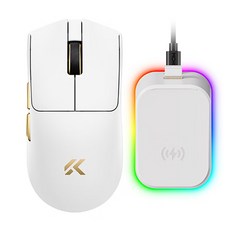 MCHOSE K7 V2 Ultra+ 삼모드 무선 게이밍 마우스, white