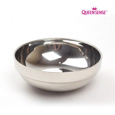 퀸센스 이중면기 이중그릇 이중식기 스텐그릇 스텐식기 스텐면기 스테인레스그릇 스테인레스 식기, 퀸센스 이중면기 대, 1개