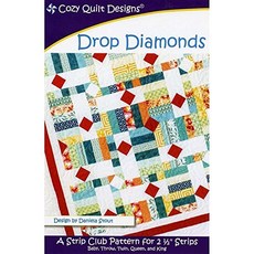 패턴~드롭 다이아몬드 퀼트 패턴 by Cozy Quilt Designs Pattern~Drop Diamonds Quilt Pattern by Cozy Quilt Designs