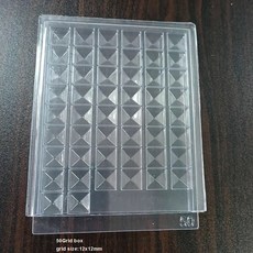 알약계수기 캡슐계수기 알약 약국 디지털 분리 계산 파란색 담기 스마트 7X6X4MM, 50grids 12x12mm