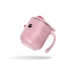 goryeobaby兒童筷子訓練筷寶寶學習筷子鍛鍊小孩家用輔食餐具套裝, 1個, 1個, 粉色小雞水杯