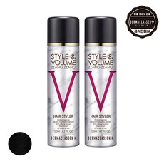 기타 더마클라센 스타일앤 볼륨짱짱 흑채 스프레이 블랙 120ml x2, 2개
