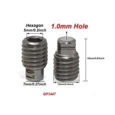 육각 소켓 스레드 노즐 1.8 2.0 1.5 1.2 1.1 1.0 0.9 0.8mm 금속 재질 고압 로터리 워터 건 노즐 배출구, 04 1.0mm, 1cm