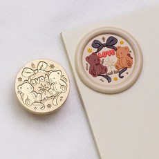 리본 실링왁스 인장 헤드 스탬프 다꾸 DIY, 1개, 09번 리본