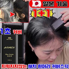 2026년 신형 세치 커버 염색 스틱 흰머리 커버 염색 헤어 스틱 지워지지않는 헤어 커버 쿠션 정수리 새치 머리 부분 커버 바르는 헤어틴트 업그레이드, 2개, 블랙