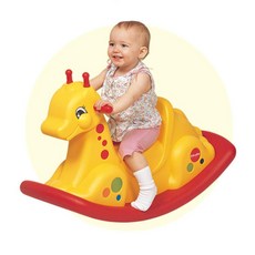 아기돌 장난감 실내 타는말 기린 흔들말 흔들말장난감 유아용흔들말 목마, 1개, 옐로우