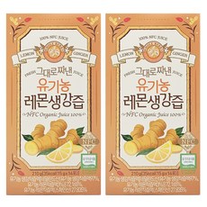 홀베리 그대로 짜낸 유기농 레몬 생강즙 14p, 210g, 2개