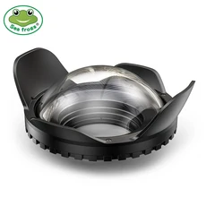 카메라 렌즈Seafrogs 방수 카메라 하우징 케이스 용 6 "광각 돔 포트 렌즈 수중 다이빙 사진 부품 액세서리, 16 67mm-02 6 inch