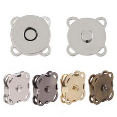 사방 자석단추 18mm 메탈자석단추 가방부자재 오너킹 똑딱이, 1개, 골드