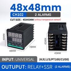 디지털 PID 온도 85 이중 SSR CH902 컨트롤러 400 CH402 출력 CH102 릴레이 CH702 조절기 265VAC, CH102 with 2 rms, 1개