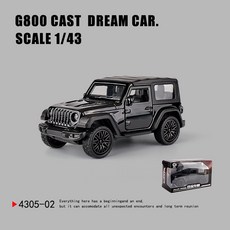 DFMEI 三開門Rross-Country合金仿真越野跑車模型兒童回力玩具小汽車, 如圖, 黑色-閉篷版Rubicon【中文彩盒】