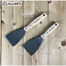 【ALLGET】超彈性不鏽鋼刮刀 油漆刮刀 油灰軟刀 漆刀 刮漆 批土 鏟壁癌 除殘膠 木柄刮刀, 1個