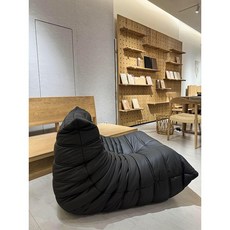 토고소파 모듈 번데기 쇼파 라운지 애벌레 패브릭 1인용, 더블(130x101x70cm)+스툴, 10. 블랙