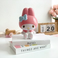 산리오 입체 캐릭터 저금통 귀여운 인형 장식품 어린이 학생 여성용 인테리어 생일 선물 추천 굿즈, 마이멜로디