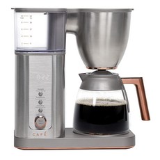 카페 스페셜티 카라페 스마트 기술 단열 바리스타 인증 SCA 블랙 메이커 품질의 브루 필수품 음성 보온 지원 10컵 브루 커피 매트 키친 WIFI 드립, Stainless Steel, Glass Carafe