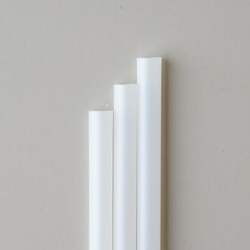 옥수수 빨대 PLA 일회용 스트로우 벌크 무지 화이트 S03, 1개, 500개입