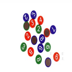 유아 숫자자석 1-10 화이트보드숫자자석, 빨강, 1개