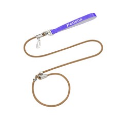 狗繩寵物項圈一體式遛狗繩大小型犬不勒手P繩狗狗牽引繩p繩, 1個, 紫夢棕境