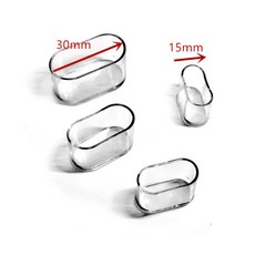 타원형 의자 발 커버 책상 패드 테이블 다리 보호 가구, 1개, 6. 15X30MM Transparent