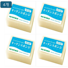 우레탄 수세미 일본제작 스펀지 거품잘나는 가벼운 팍스, 1개, 4개