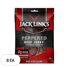 잭링크스 페퍼드 비프져키 육포, 100g, 8개