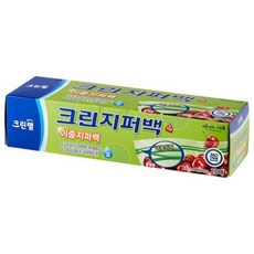 크린랲 크린 이중지퍼백 (중) 22x25, 중(M), 20개, 1개