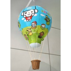 可愛卡通造型熱氣球裝飾品，居家擺飾吊飾，童趣風格安全材質, 藍, 2個