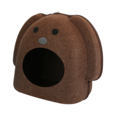 베스펫 고양이 도그 숨숨집 쿠션 하우스, 브라운, 1개