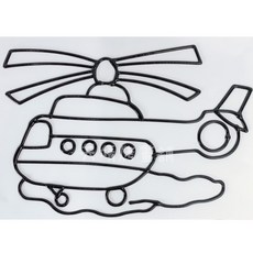 交通工具直升機烤畫圖 A4尺寸 兒童DIY創作, 交通6