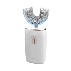 FIX FATE U型電動牙刷 全方位清潔 多種模式 智能定時, 白色, 1個, 【F.F】U CLEAN 亮齒微笑儀