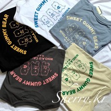 who a u 短袖 軟糖小熊 短t 夏季上衣 甜點小熊 韓國短袖