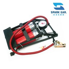 高壓雙管腳踩打氣筒 輕巧便攜防滑, 1個