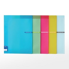 알파 4포켓홀더 비비드칼라칩 A4 노랑, 1개