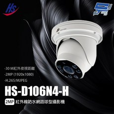 昌運監視器 昇銳 HS-D106N4-H 2MP 紅外線防水網路球型攝影機, 1個