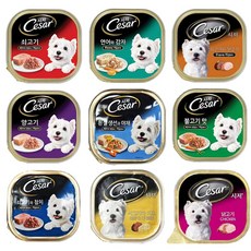 시저 캔 100g 강아지 습식 사료 통조림 강아지캔 애견 주식 간식 쇠고기 닭고기 치즈 불고기 참치 야채, 1개, 양고기