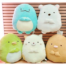 【Ts Shop】角落小夥伴暖手枕，角落生物暖手抱枕，保暖娃娃靠墊，午安枕，恐龍白熊豬排貓咪玩偶, 18吋 炸豬排